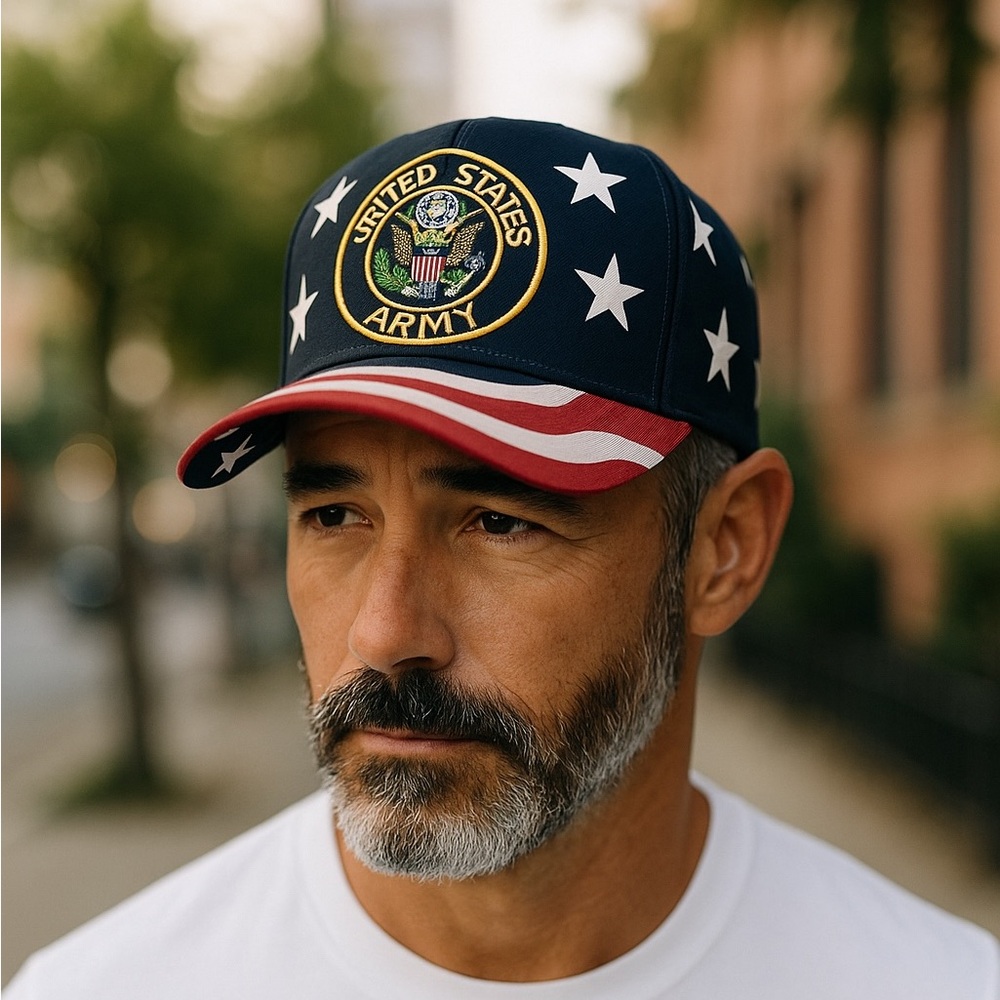 American Flag US Army SnapBack Trucker Hat